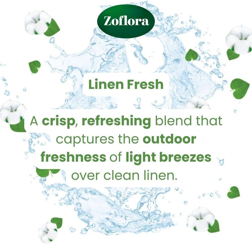 Zoflora Linen Fresh Multipurpose Disinfectant Trigger Spray Bottle, 800ml