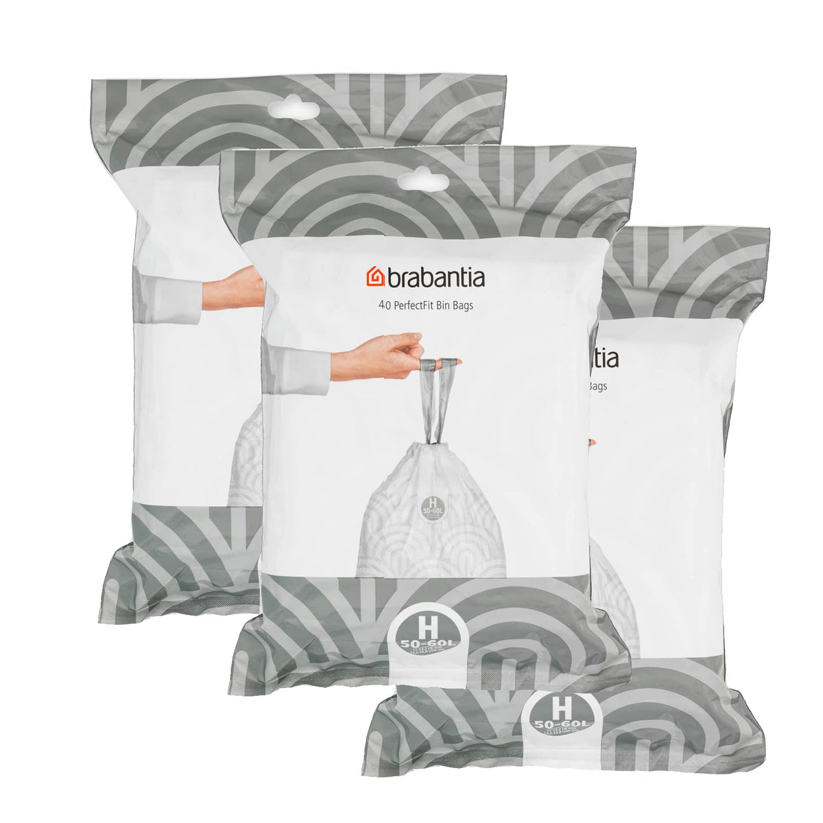 Brabantia Heavy Duty Perfect Fit Bin Liners (5 Packs of 20) 10-12 Litre