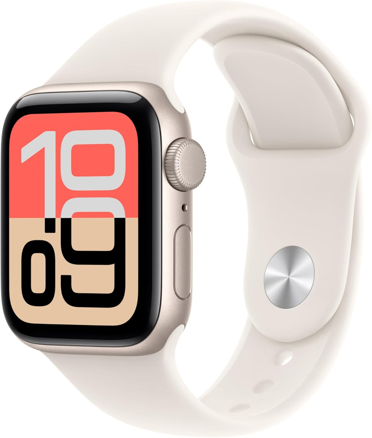 Apple Watch SE 3 GPS 40mm Smartwatch with Starlight Aluminium Case with Starlight Sport Band M/L. Fitness and Sleep Trackers, Heart Rate Monitor, Always-On Display, Water Resistant