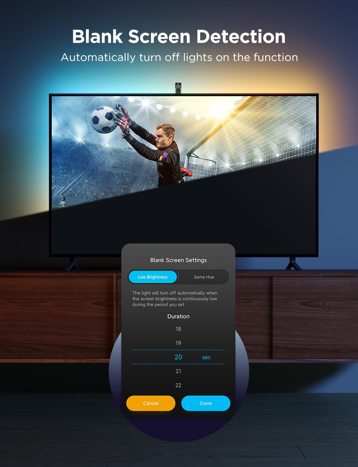 Govee TV Backlight 3 Lite with Fish-Eye Correction Function