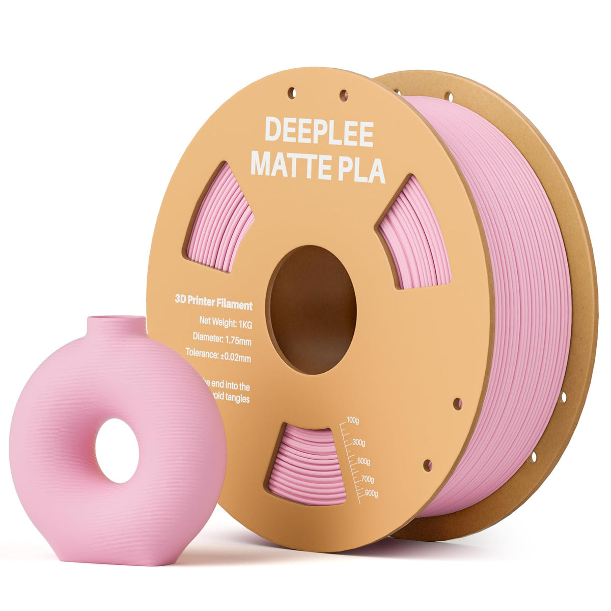 DEEPLEE Matte PLA Filament 1.75mm Matte White 1kg