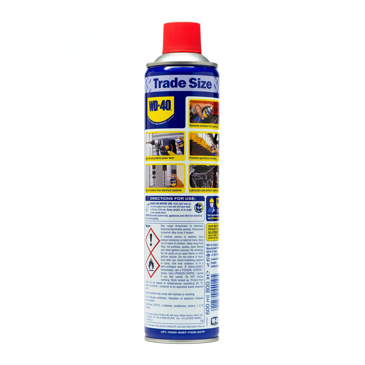 WD-40 Multi-Use Lubricant Spray, Trusted Formula, Multi-Purpose, 600ml