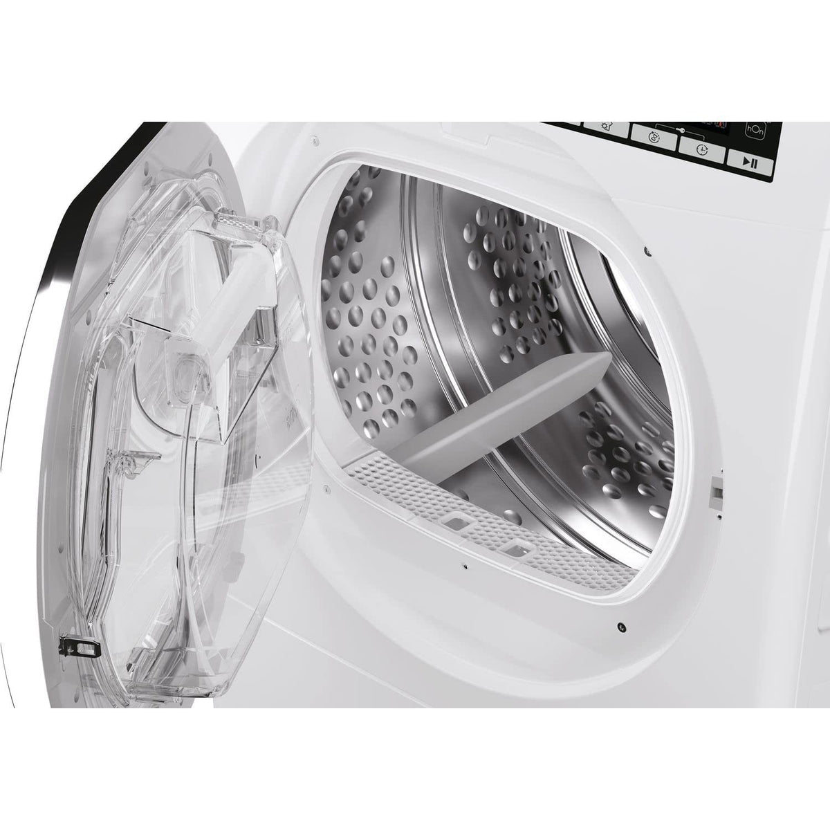 Hoover HLEC8LGB-80 Freestanding Condenser Tumble Dryer, Sensor Dry, 8 kg Load, Black