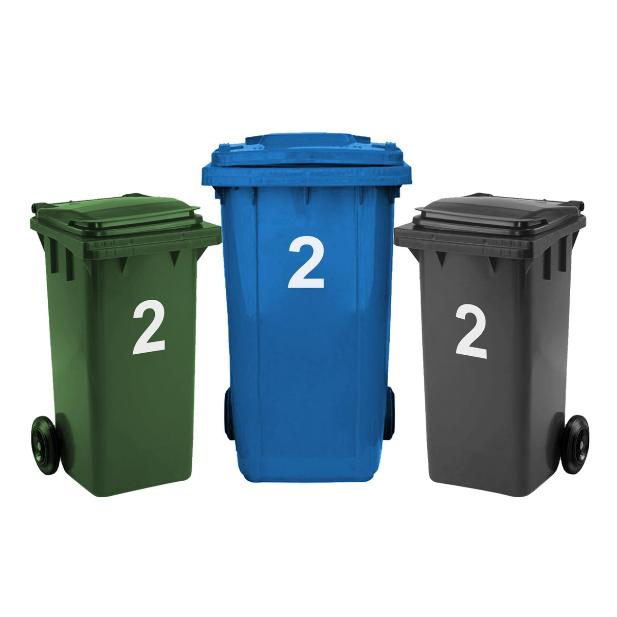 3 Pack Bin Numbers for Wheelie Bins 0-99/A-D | Large Number Stickers (45)