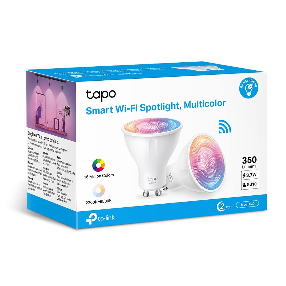 Tapo L630(4-Pack) GU10 Smart Bulb Multicolour Dimmable LED Light Bulb