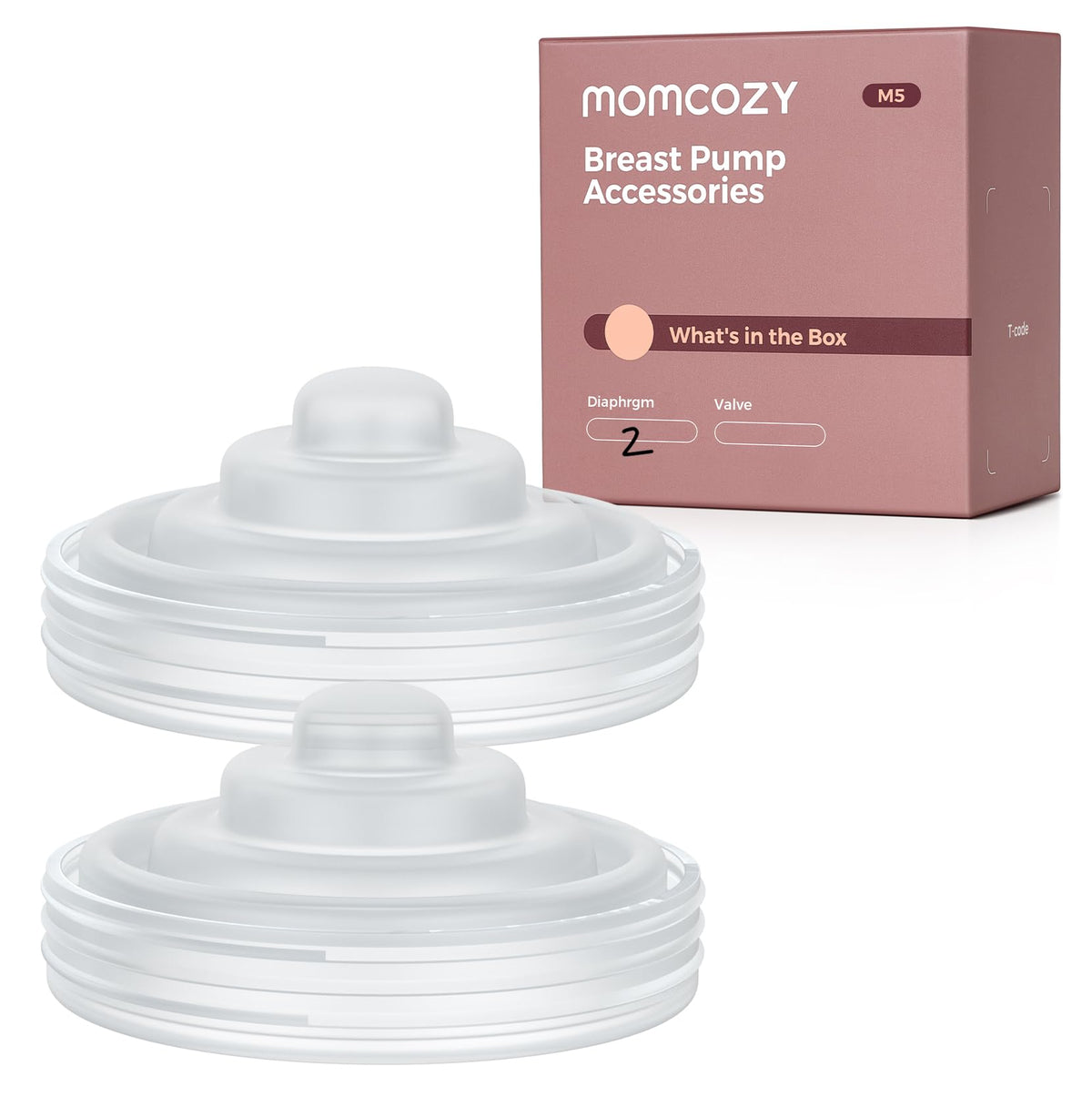 Momcozy Full Set Collector Cup Only Compatible with Momcozy M5 NOT for Others. Original M5 Breast Pump Replacement Accessories (160ml, with Double-Sealed Flange 24mm)