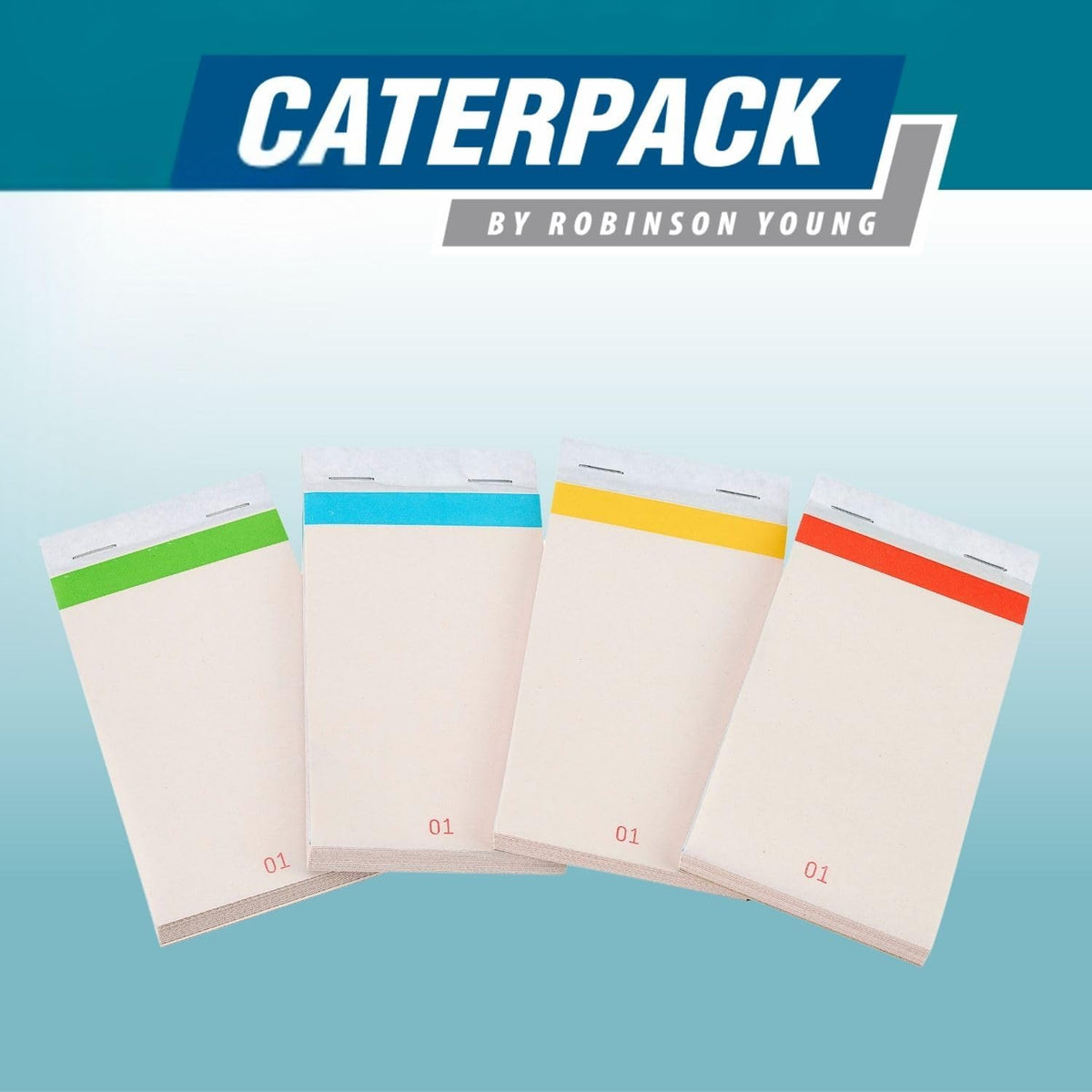 Caterpack - 20 Pack Waiter Order Pads Duplicate Copy - Numbered 1-50, Restaurant Order Pads, Cafe, Bar, Food Service, Hospitality, Duplicate Notepads, Catering Order Books