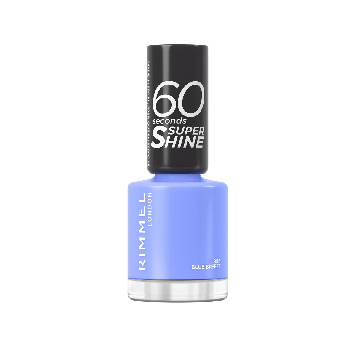 Rimmel 60 Seconds Super Shine Nail Polish, 740 Clear, Quick-Dry Nail Polish, Ultra-Shiny Finish, Easy to Apply, Vibrant Colour, Long-Wearing, Improved Formula, Vegan, 8ml