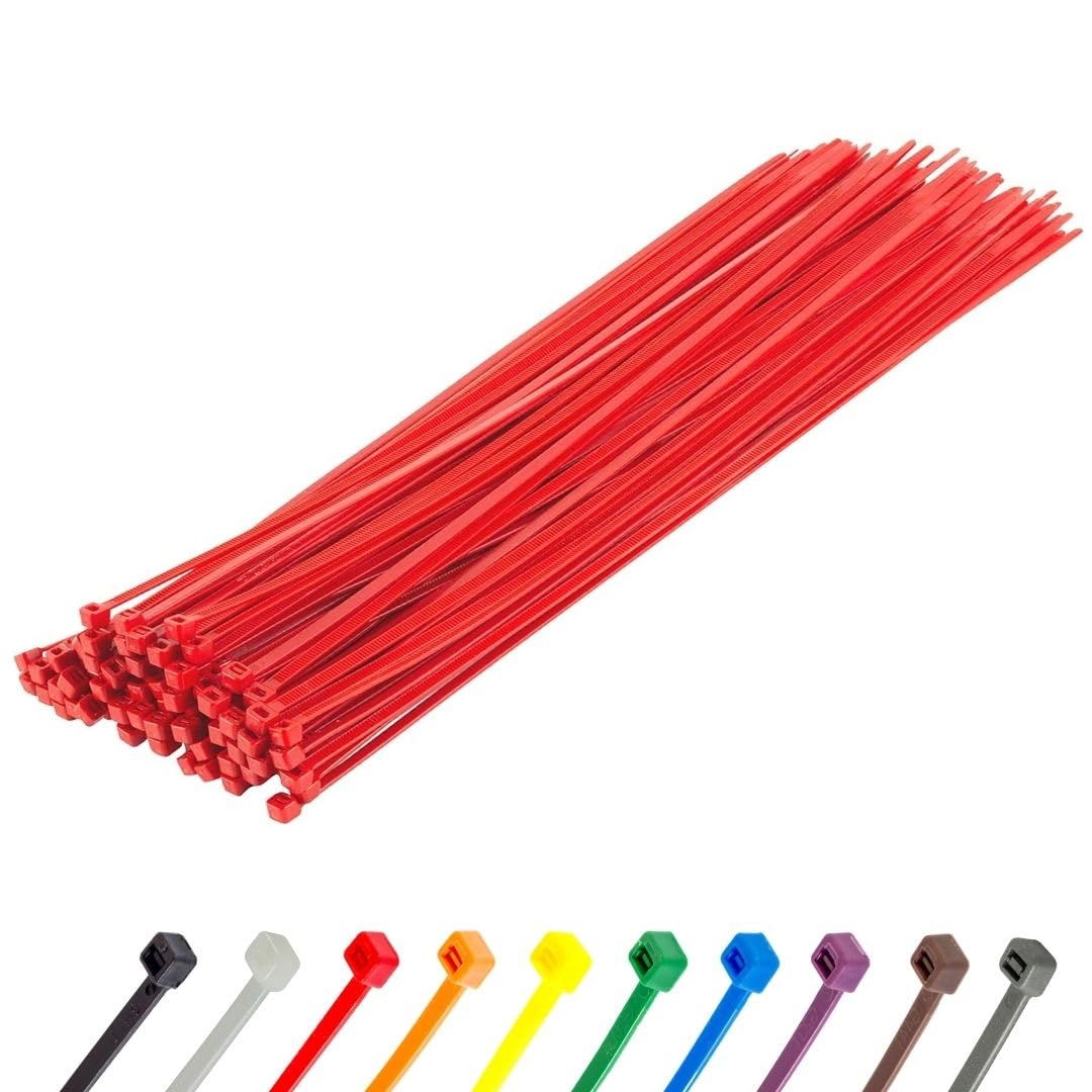 Gocableties Small Silver Cable Ties, 100mm x 2.5mm, Pack of 100, 4” Premium Nylon Zip Ties, Plastic Tie Wraps, Secure Self-Locking Mechanism, for Home, Garden, Office and DIY