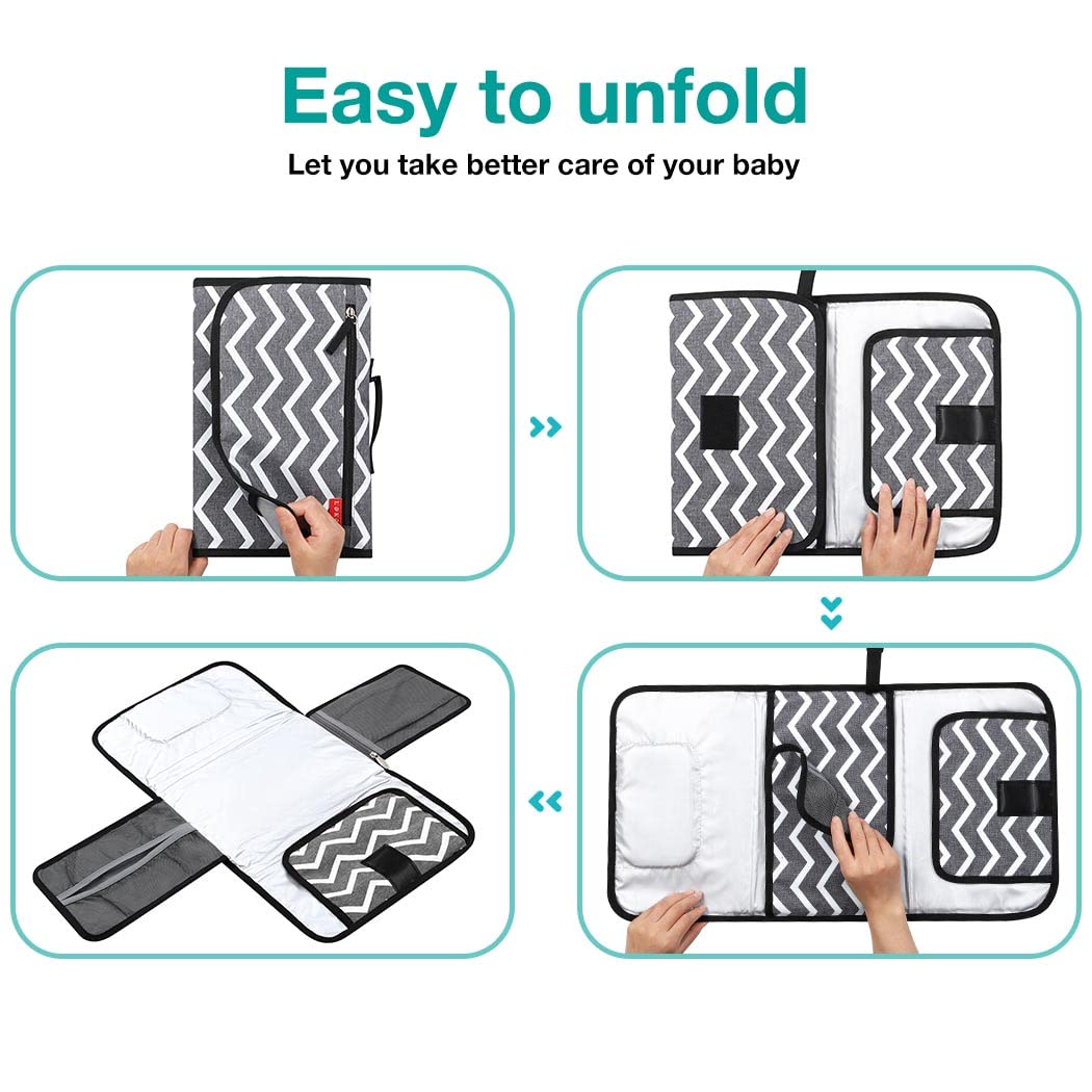 Lekebaby Portable Nappy Changing Mat Travel Baby Change Mat