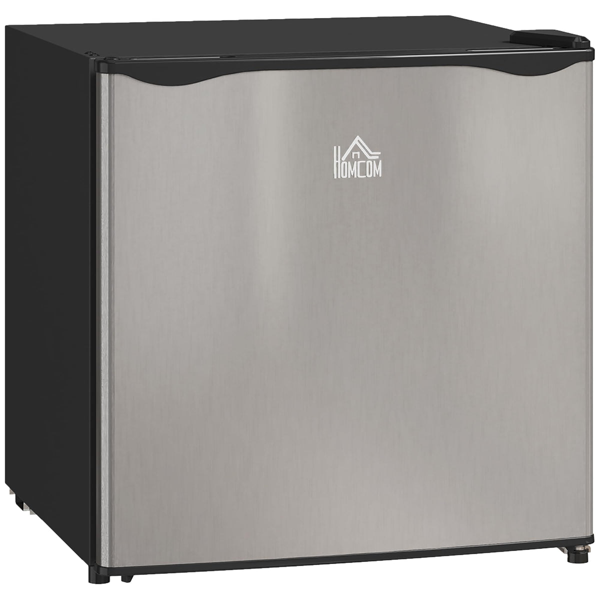 HOMCOM 46L Table Top Mini Fridge with Ice Box, Reversible Door, Cream