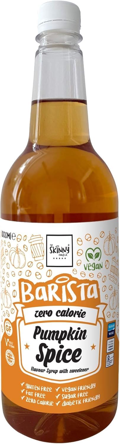 Skinny Food Co Butterscotch Syrup Zero Calorie 1L - Sugar Free Coffee Syrup