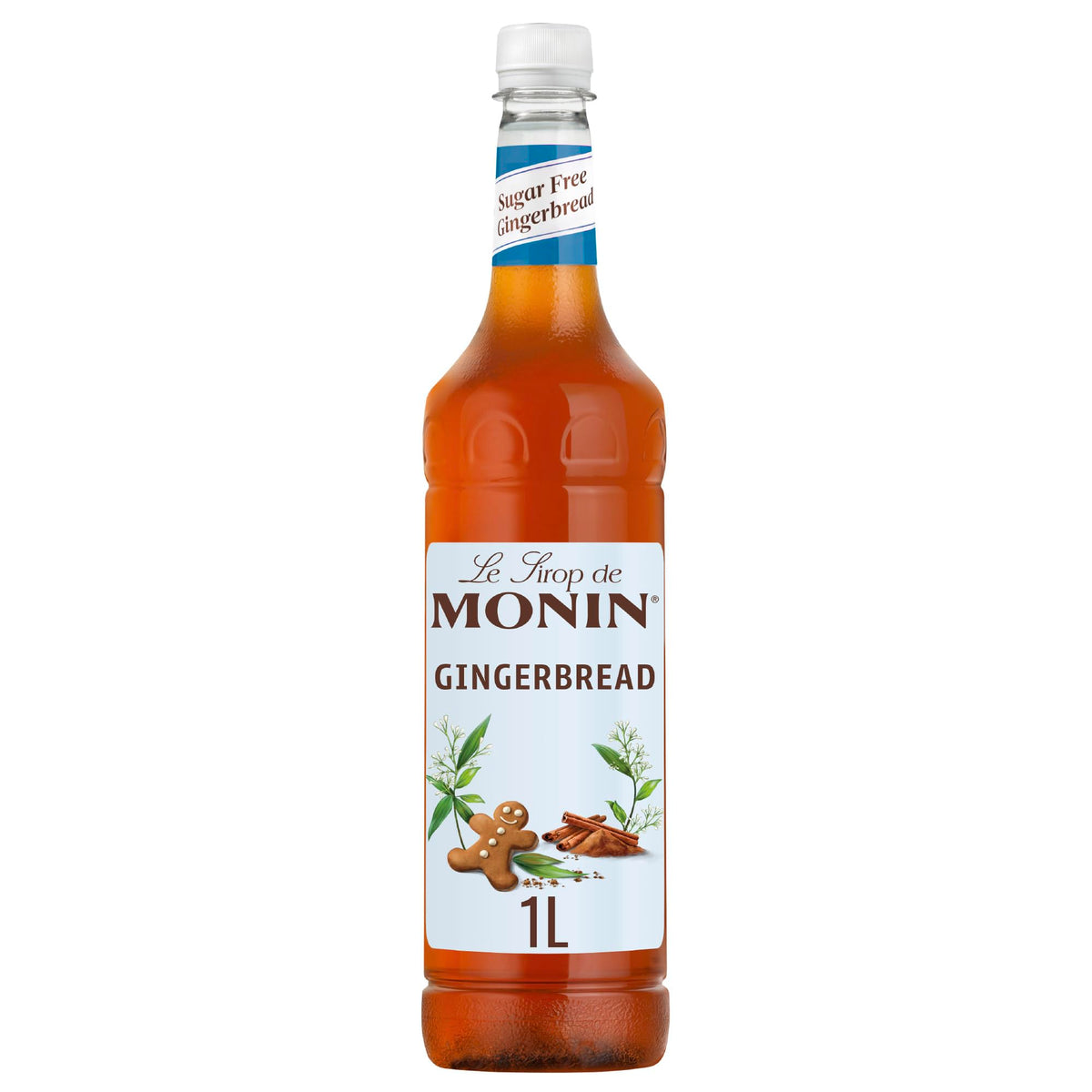 MONIN Premium Caramel Sugar Free Syrup 1L for Coffee and Cocktails. Vegan-Friendly, Allergen-Free, 100 Percent Natural Flavours and Colourings. Sugar-Free Coffee Syrup