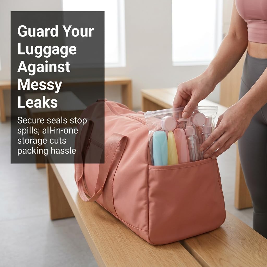 Travel Bottles for Toiletries, CAA Approved 11 PCS Travel Bottles Kit