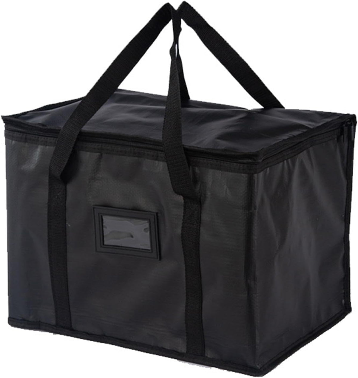 40L Insulated Thermal Food Delivery Bag for Hot & Cold Meals, Large Foldable Cooler with Insulation for Picnic, Camping, Lunch & Outdoor Use (Black)