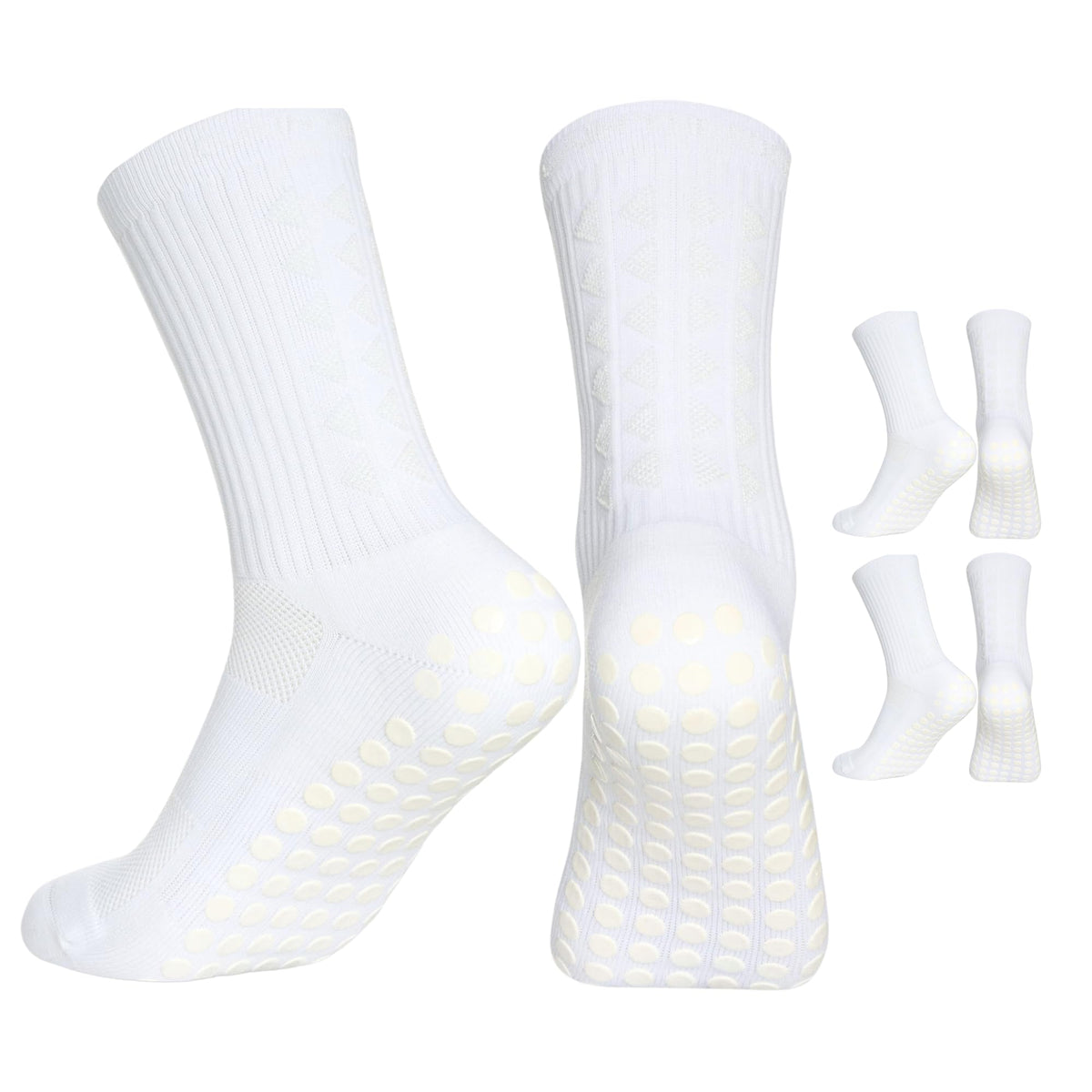 Gain The Edge Football Grip Socks 3.0-2pc and 4pc Set - Non Slip Football Socks - Updated Model