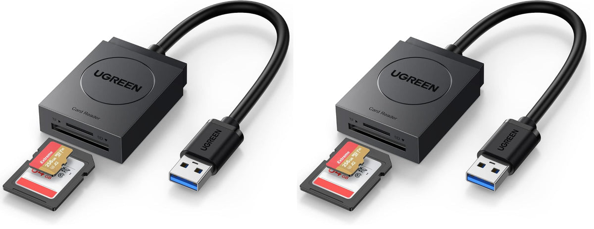 UGREEN SD Card Reader, USB 170Mb/s to TF/SD Cards Adapter, Dual-Slot Read