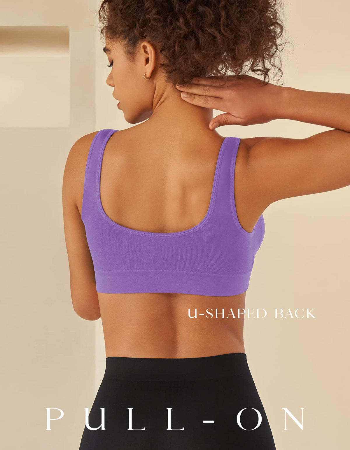 SIMIYA Comfort Sports Bras Women Plus Size Seamless Yoga Bra Removable Pads
