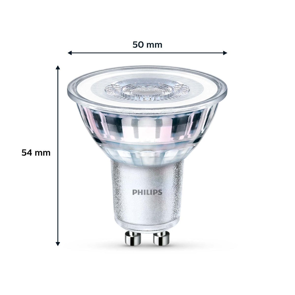 PHILIPS Classic Spotlight LED Bulb, GU10, Pack of 6