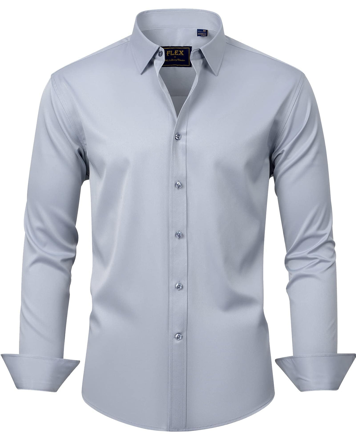 J.VER Men's Long Sleeve Stretch Dress Shirt Non Iron Casual Business Formal Shirts S-6XL