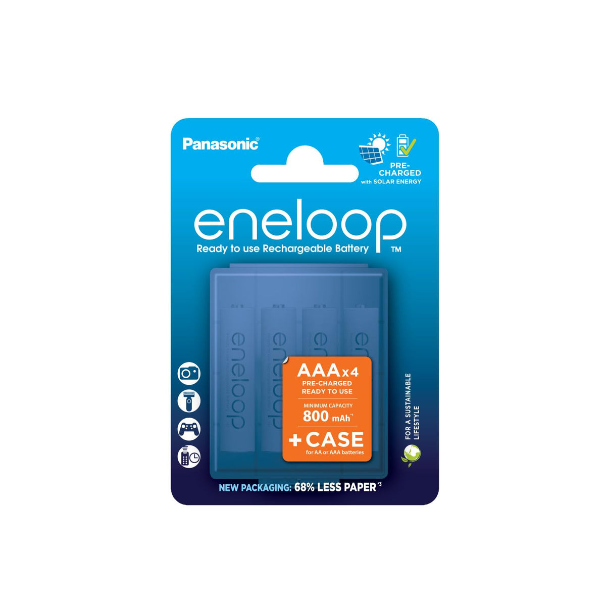 eneloop Rechargeable AAA Batteries (8 Pack) 800 mAh NiMH