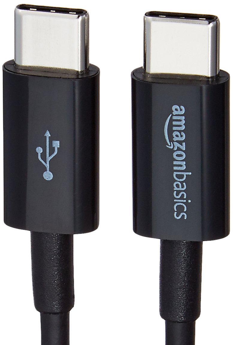 Amazon Basics USB-C to USB-C 2.0 Fast Charger Cable, 480Mbps Speed, USB-IF Certified, for Apple iPhone 16/15, iPad, Samsung Galaxy, Tablets, Laptops, 0.9 m, Black