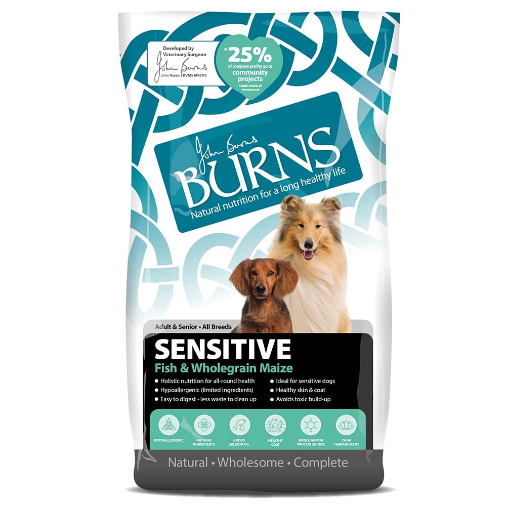 Burns Pet Nutrition Hypoallergenic Complete Dry Dog Food Adult and Senior Dog Sensitive with Pork and Potato 2 kg