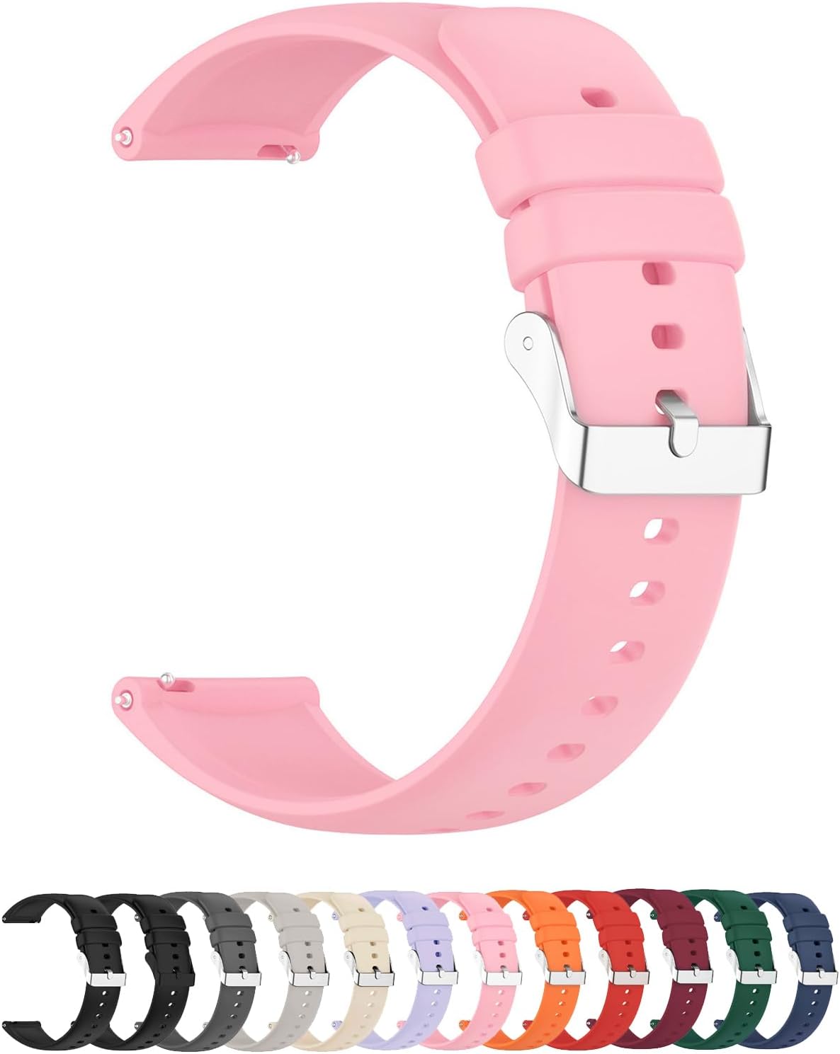 Silicone Strap,Quick Buckle Waterproof Soft Strap,Watch strap