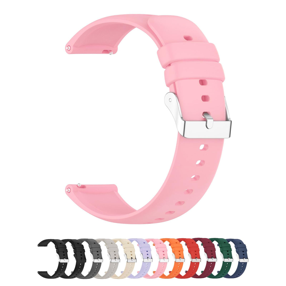Silicone Strap,Quick Buckle Waterproof Soft Strap,Watch strap