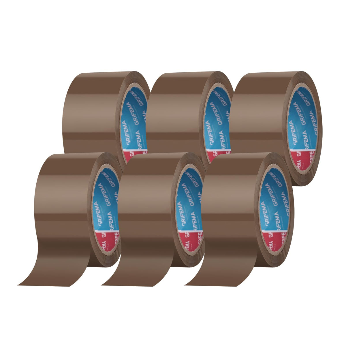 GRIFEMA GA4004-1 Brown Low Noise Packing Tape 50mm x 66m 1 Roll