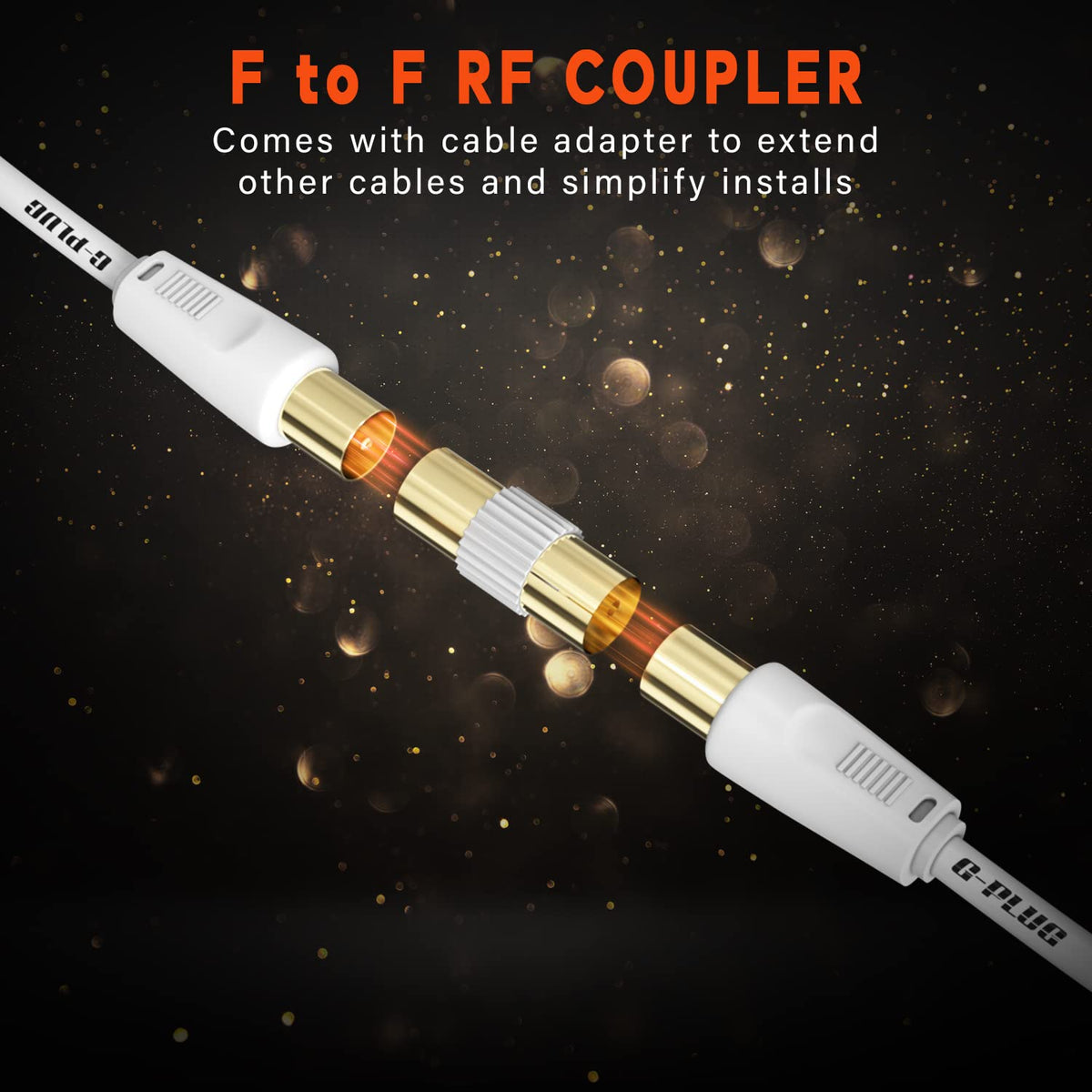 G-PLUG 2m TV Aerial Cable, Coaxial Cable for Freeview, Sky Box and Freesat