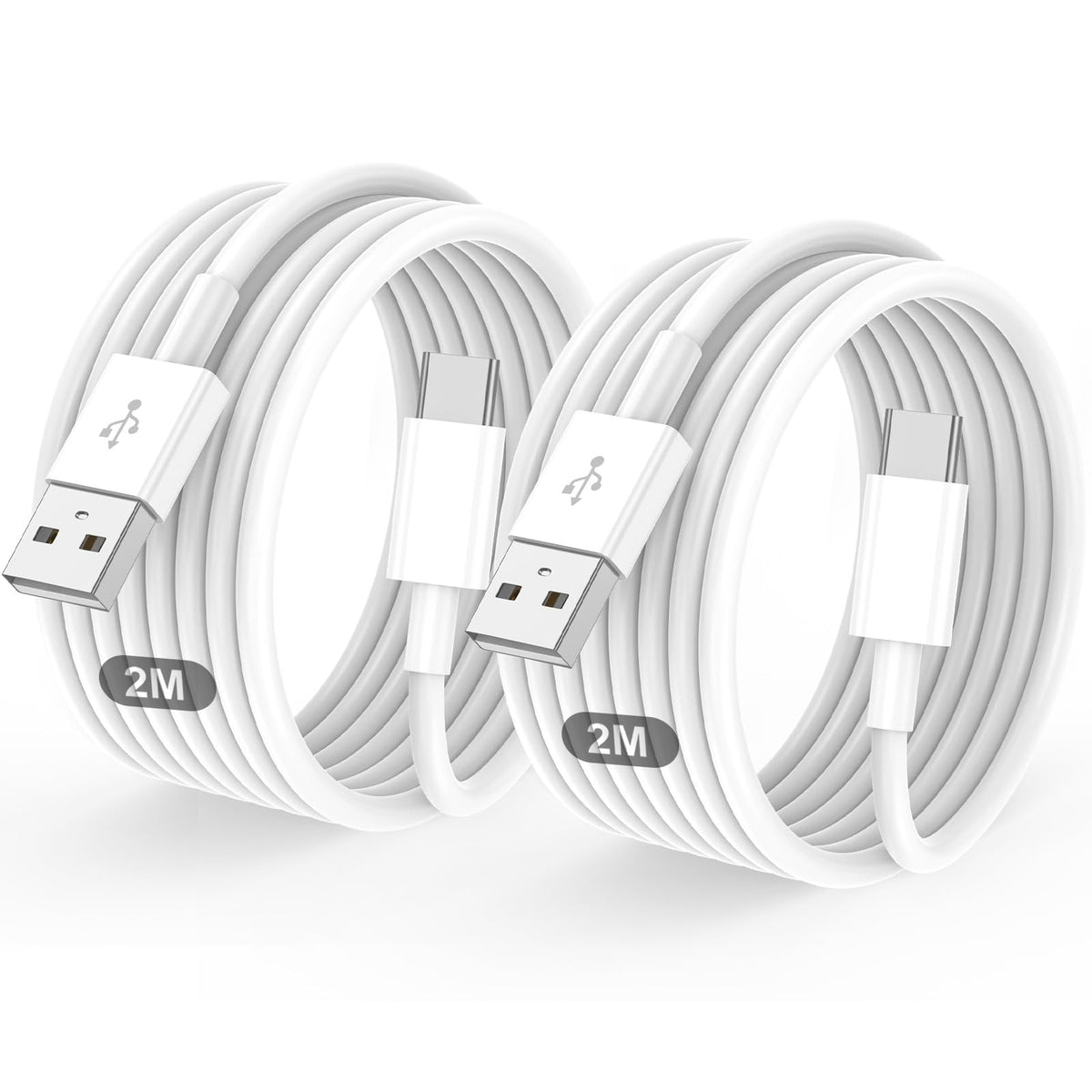 USB C Charger Cable, USB to USB C Cable USB A to C Cable 1M+2M 2Pack