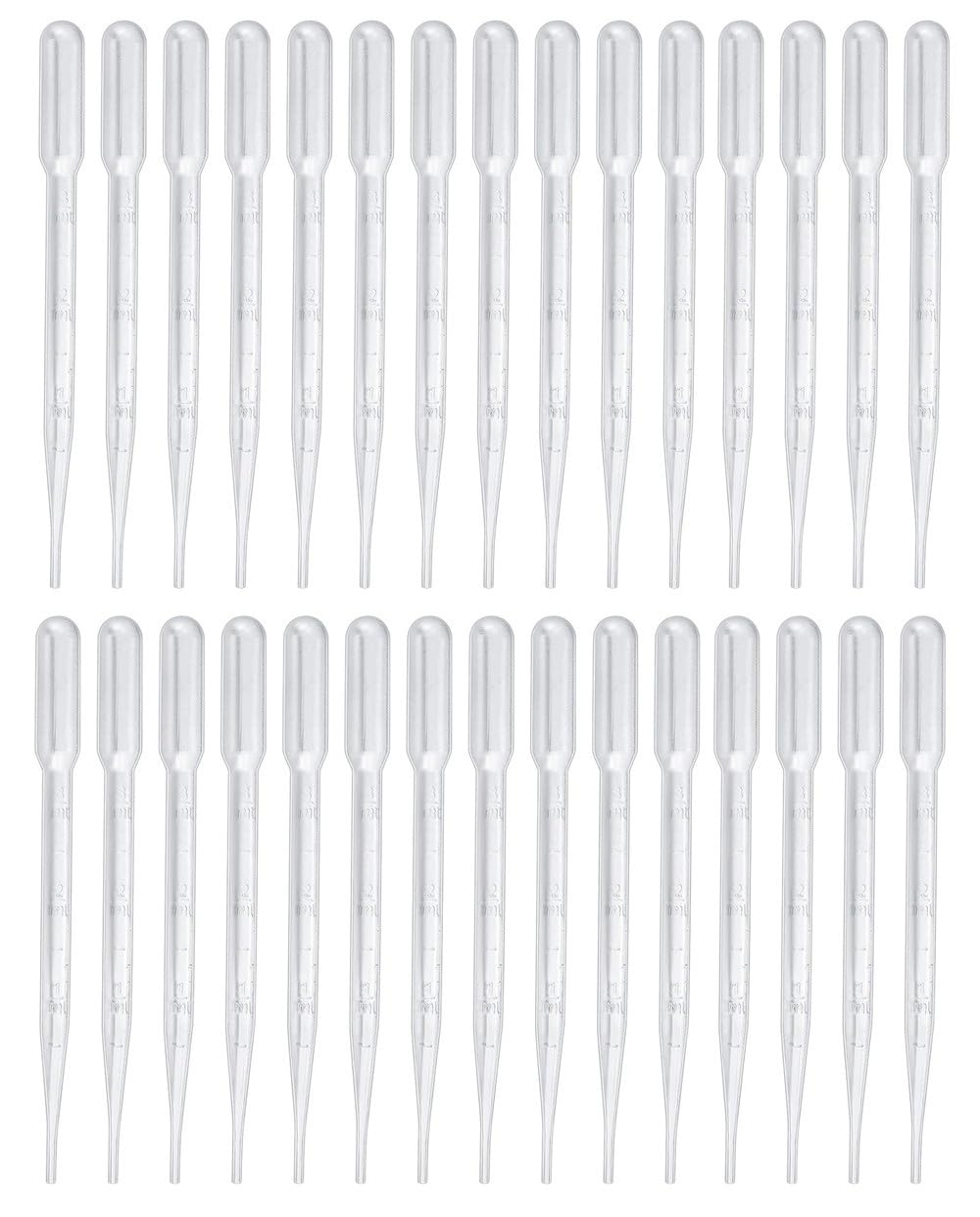 4ML Plastic Dessert Pipette Mini Pipette Cupcake Pipettes 4ml Squeeze Liquid Dropper Injector Transfer Pipette (4ml-40Pcs)