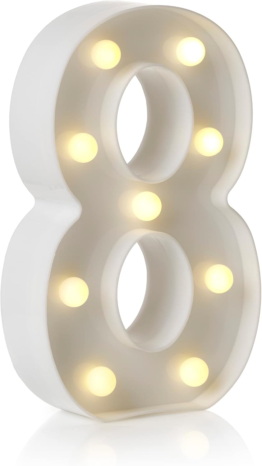 Auraglow LED Light Up Letter C Sign, Battery Powered Party Decoration