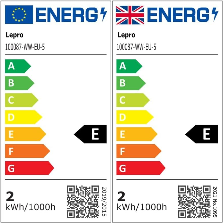 Lepro G45 E27 Screw Bulb, Warm White 2700K, 2.2W = 25W, 250LM, Pack of 5
