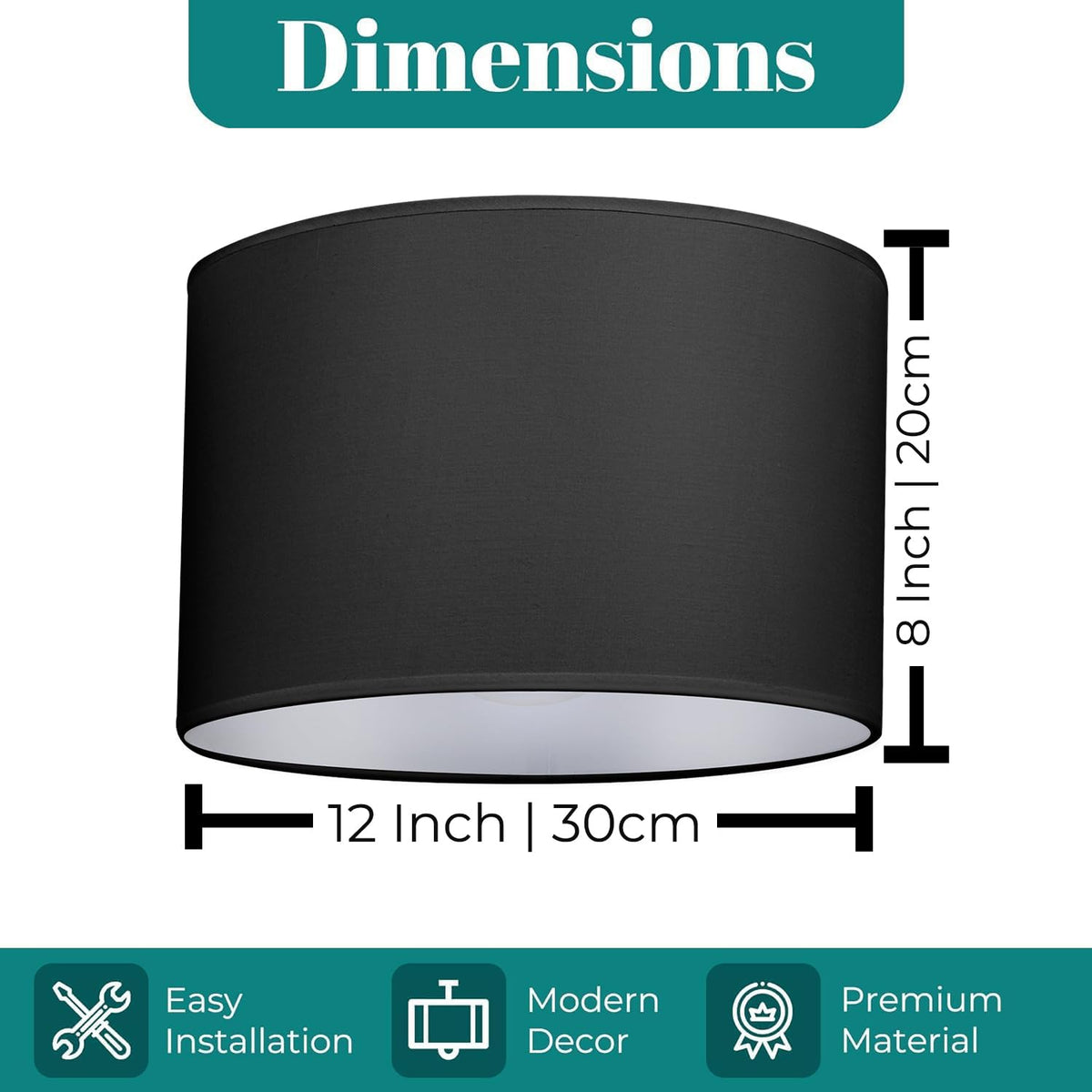 GIGGI Fabric Lamp Shades, 10" Beige Lampshades for Ceiling Lights, Table Lamps & Floor Lamps, Easy Fit Pendant Light Shade Ceiling for Living Room, Bedroom, Kitchen, Hallway, Office & Home Décor