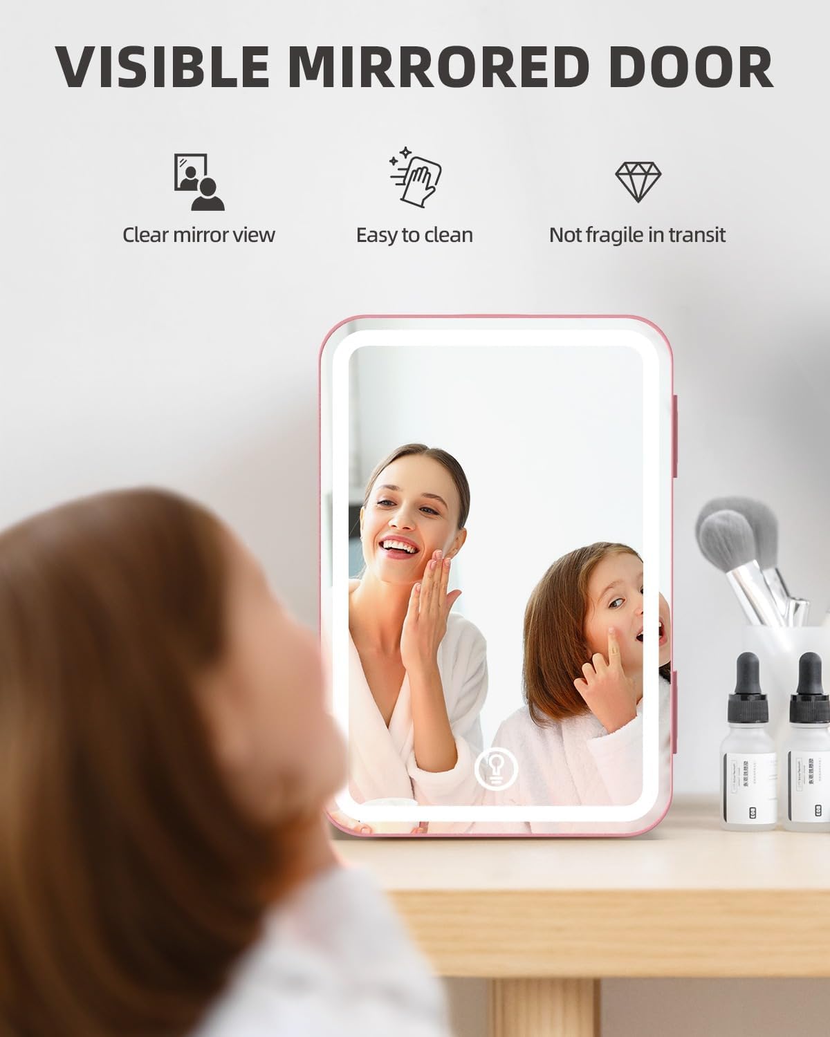 6L Skincare & Makeup Mini Fridge, Cooler & Warmer with LED Mirror