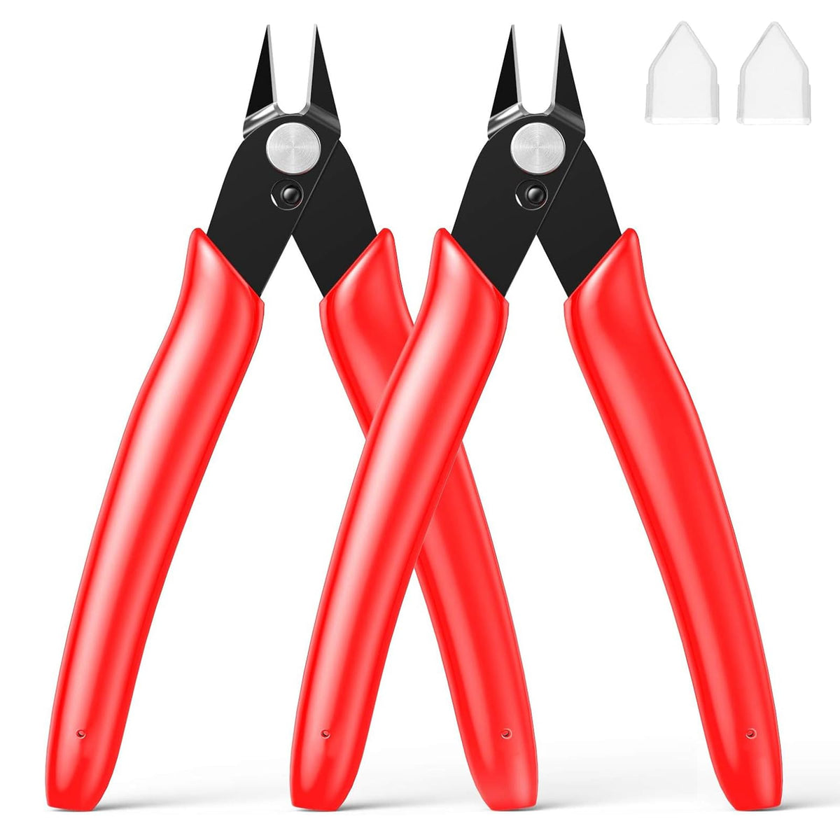 BOENFU Flush Cutter Small Wire Cutters Cable Tie Cutter 10 Pack 5 Inch Precision Wire Clippers Hobby Snips Side Cutting Pliers for Jewelry Making, Electronics, Black