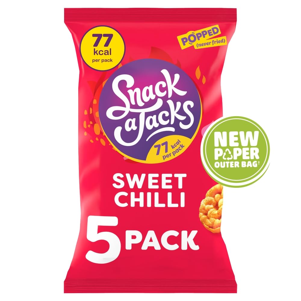 Snack a Jacks Sweet Chilli Multipack Rice Cakes Crisps 5 x 19g