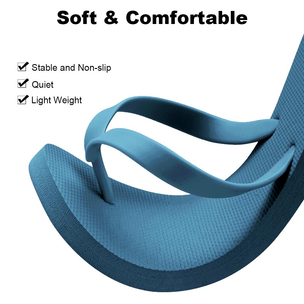 Aomig Unisex Flip Flops Ladies Girls Mens Flatform Beach Flip-Flop Slim Rubber Flip Flops Women's Yoga Mat Comfortable Beach Platform Sandals Slip-Resistant Flat Flip Flops