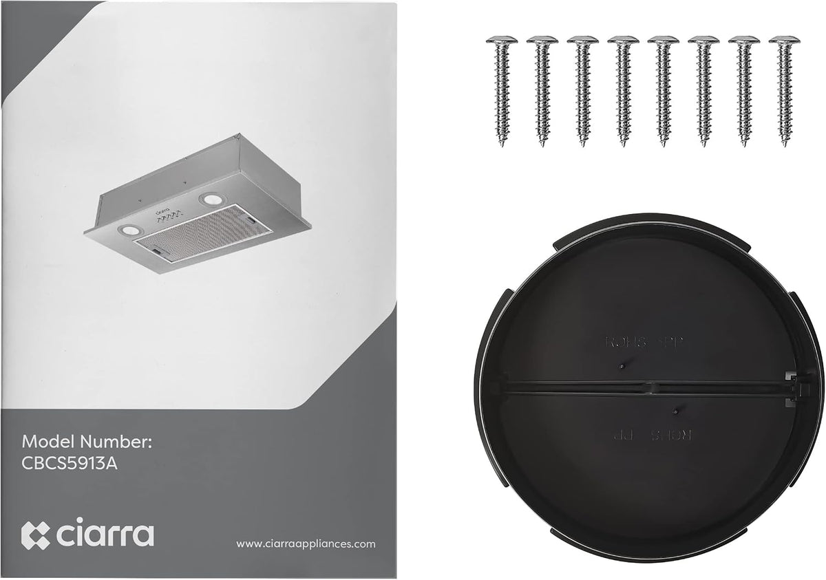 CIARRA 52cm Integrated Cooker Hood Stainless Steel 300m³/h CBCS5913A