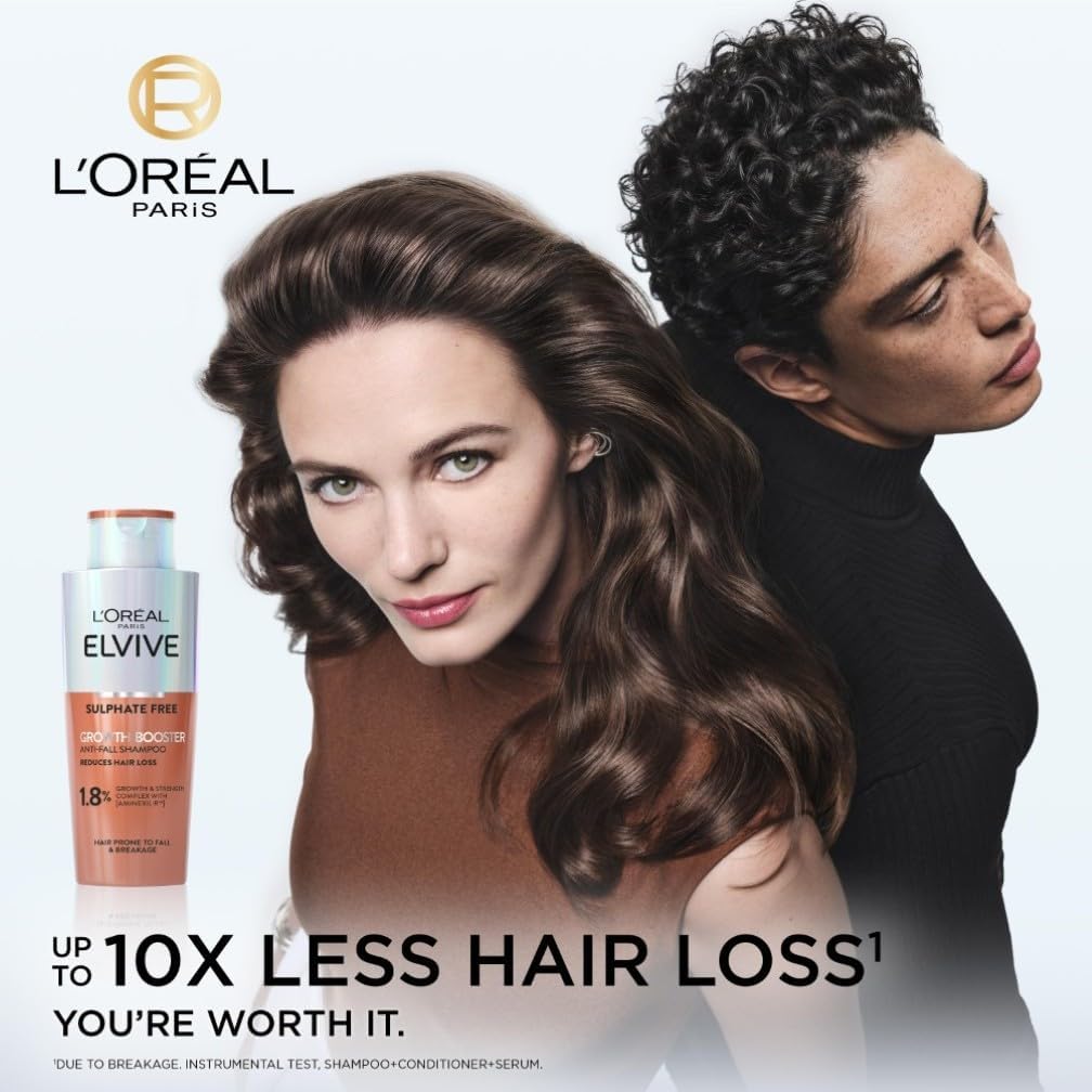 L'Oreal Paris Elvive Growth Booster Shampoo with Aminexil Niacinamide 200ml