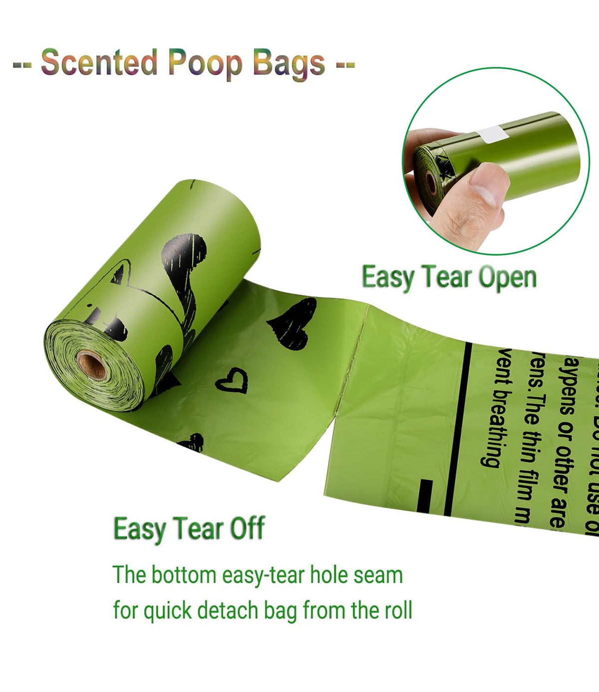 Biodegradable Dog Poo Bags with Dispenser Leak Proof - 280 Count Scented