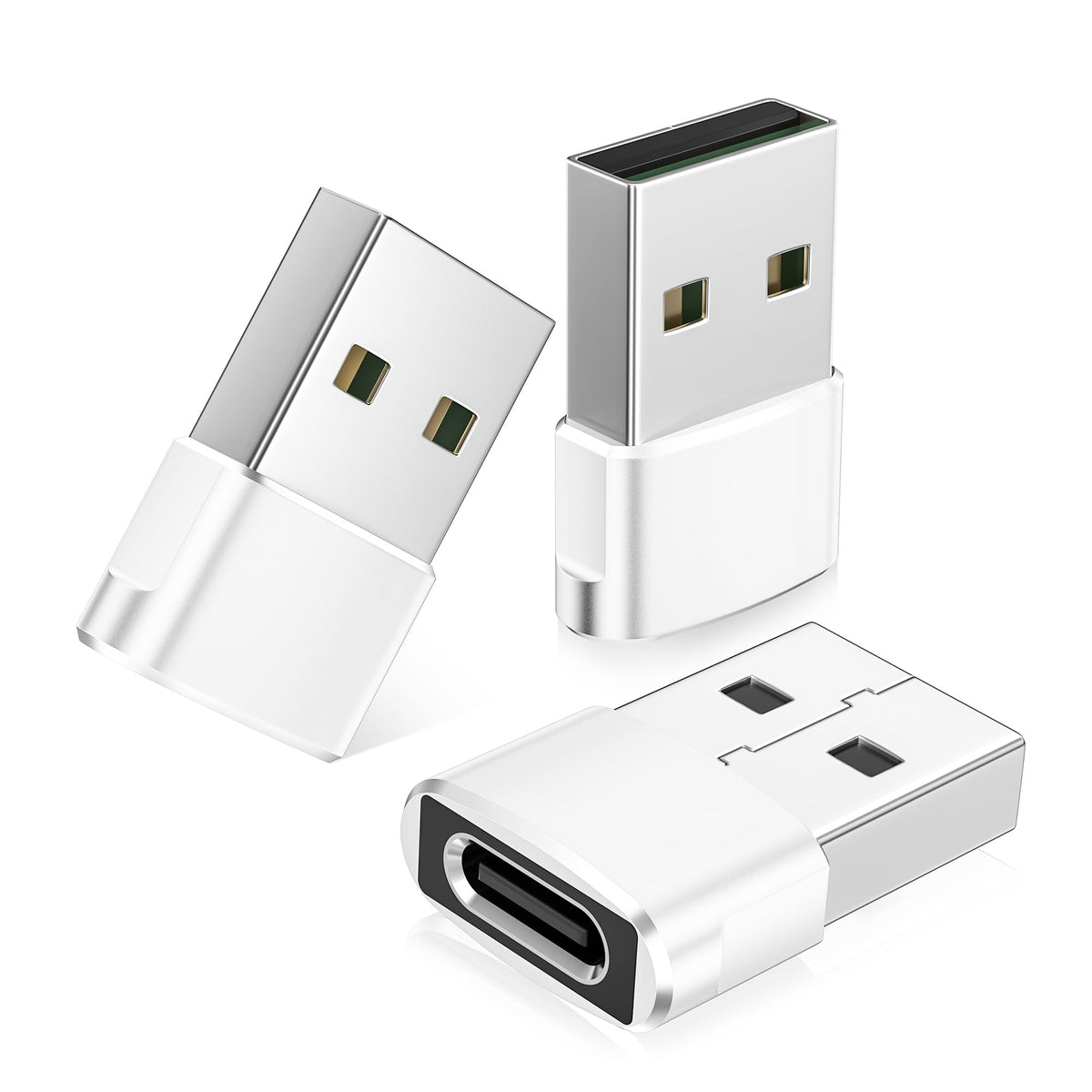 BASESAILOR USB to USB C Adapter,USBC Female to USB A Male Adapter 3Pack