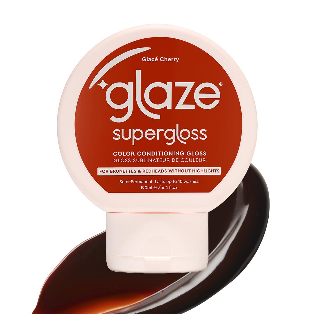 Glaze Supergloss Color Conditioning Gloss – Hydrating Semi-Permanent Colour Hair Gloss & Shine Boost – For Natural, Unbleached Dark Brown Hair – 190ml - Sleek Espresso