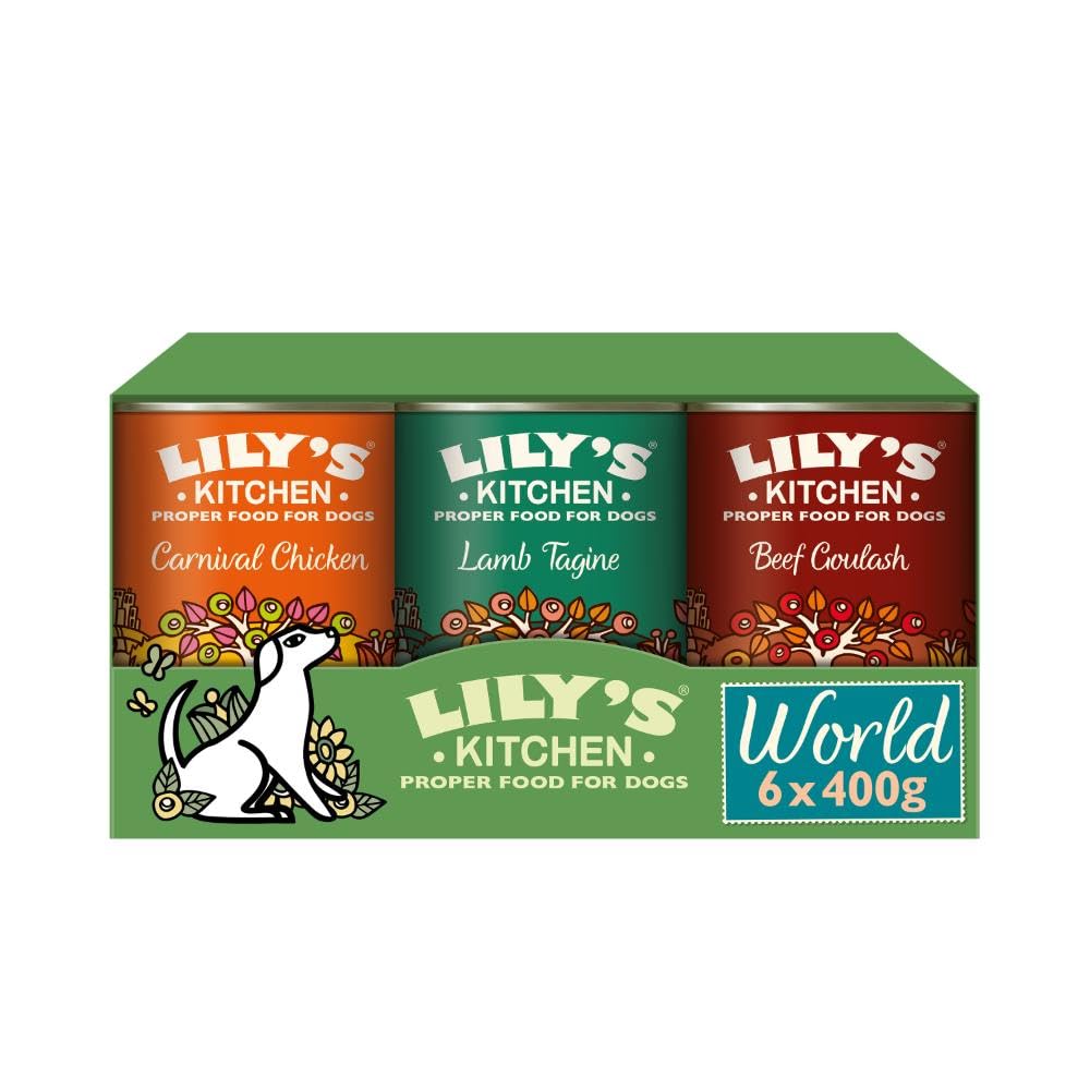 Lily's Kitchen Natural Adult Dog Food Wet Trays - Classic Dinners Multipack - Chicken, Lamb & Beef - Complete Meal Recipes (6 Trays x 150g)