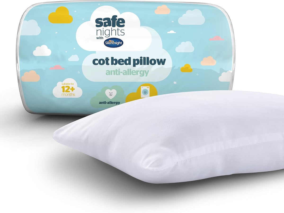 Silentnight Safe Nights Cot Bed Pillow, Anti Allergy, 1 Pack