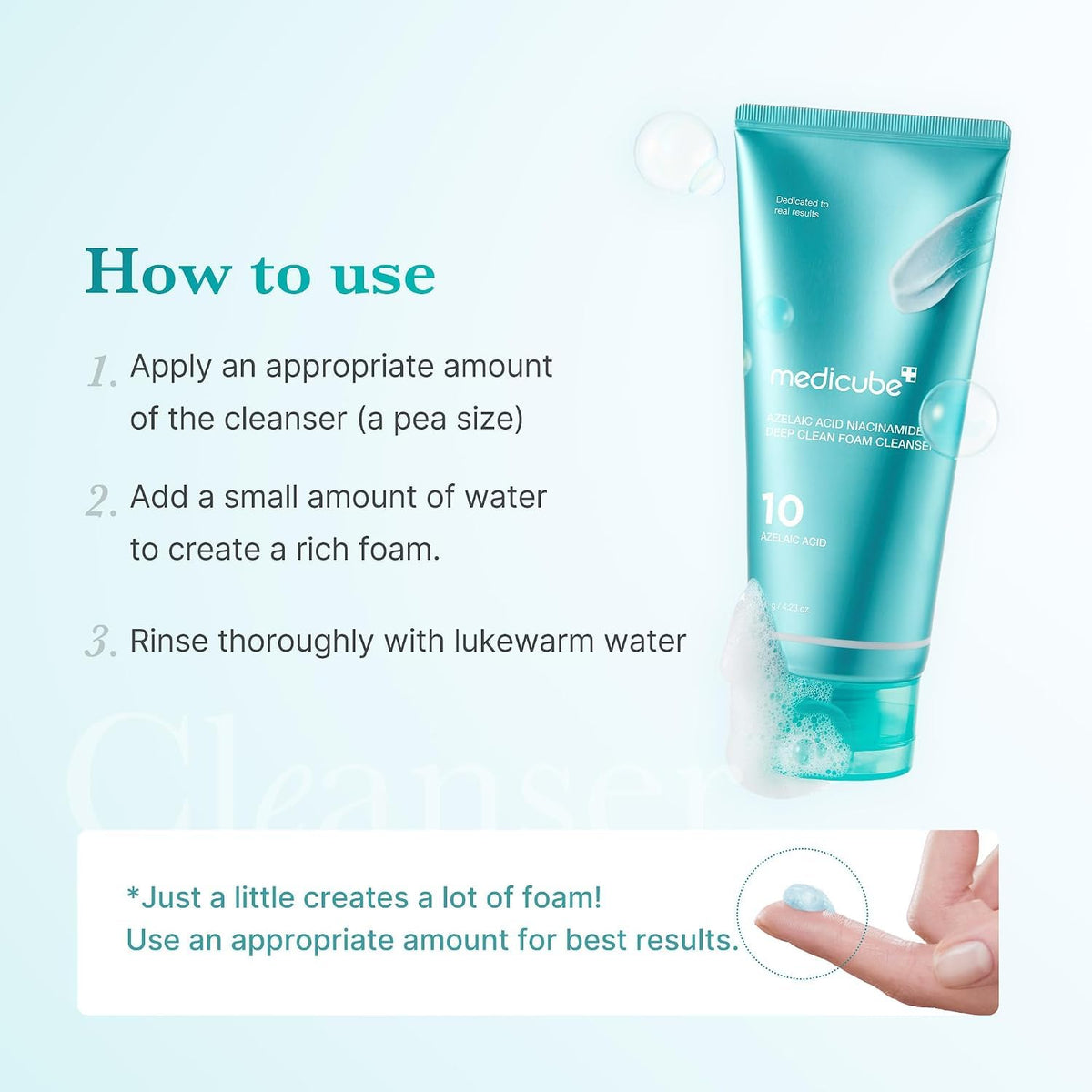 medicube Facial Cleanser Zero Foam Cleanser for Pore & Excess Oil Care