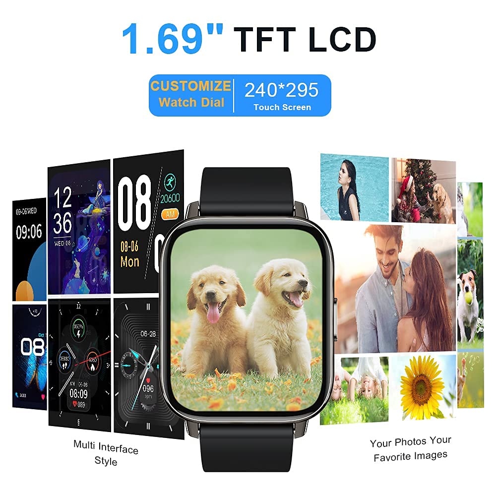 Motast Smart Watch, Fitness Tracker 1.69'' HD for Men Women, Step Counter