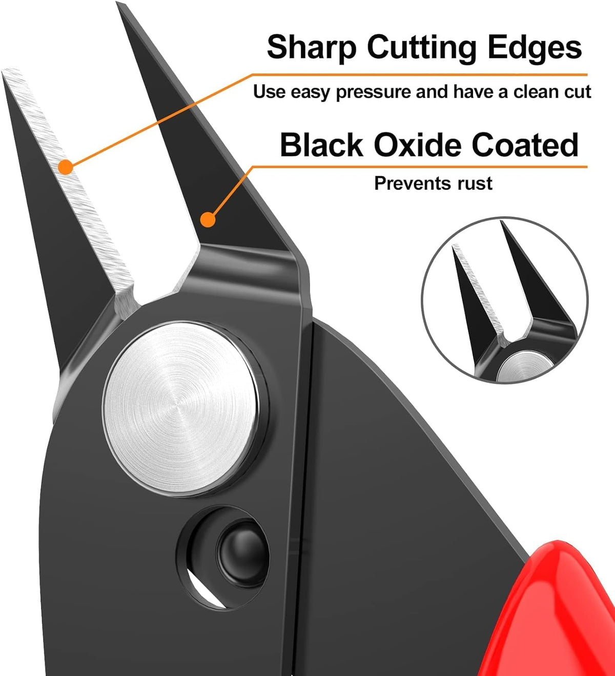 BOENFU Flush Cutter Small Wire Cutters Cable Tie Cutter 10 Pack 5 Inch Precision Wire Clippers Hobby Snips Side Cutting Pliers for Jewelry Making, Electronics, Black